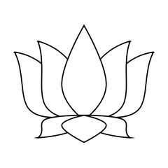 Obraz premium Lotus flower symbol vector illustration graphic design