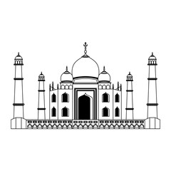 India taj mahal monument vector illustration graphic design