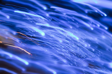 Burning lights of the night city