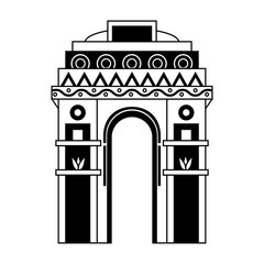 India gate monument vector illustration graphic design