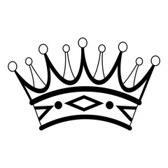 Luxury crown symbol vector illustration graphic design