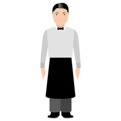 Isolated waiter avatar