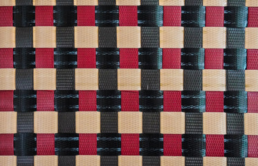 plastic plaited basket weave pattern