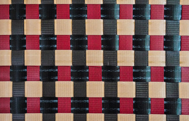 plastic plaited basket weave pattern