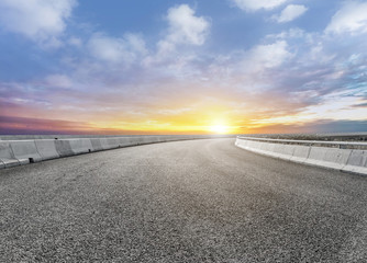 Asphalt road and sky cloud landscape