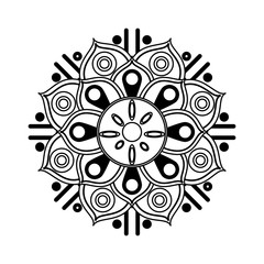 Mandala indian emblem vector illustration graphic design