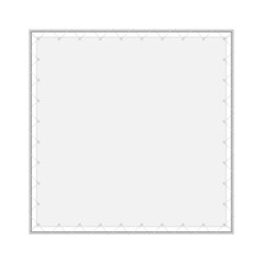 Obraz premium Vector realistic image (layout, mock-up) of a blank fabric square banner, advertising stand, outdoor poster, wall streamer with metal (iron) frame. The image was created using gradient mesh. EPS10