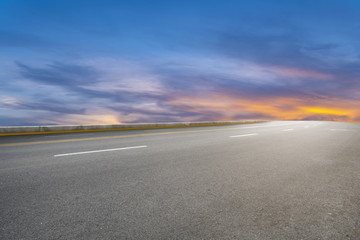 Asphalt road and sky cloud landscape
