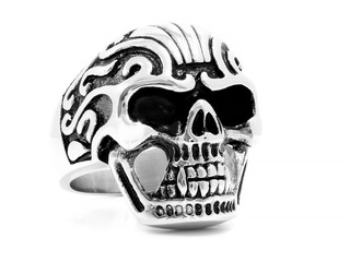 Men's ring with a skull. Stainless steel.