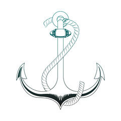 Anchor marine symbol vector illustration graphic design