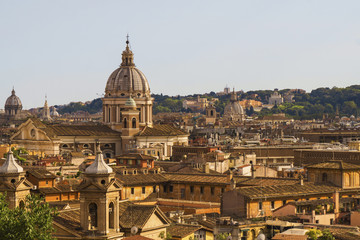 Fototapeta na wymiar Rome city views with ancient buildings