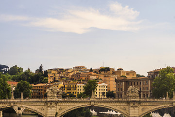 Fototapeta na wymiar Rome city views with ancient buildings