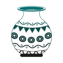 Porcelain jar isolated vector illustration graphic design
