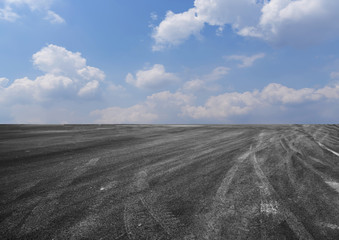 asphalt highway road under the blue sky