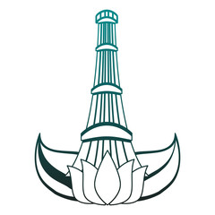 Wooden tower isolated vector illustration graphic design vector illustration graphic design