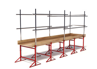 A trestle handrail illustration made in 3D software.