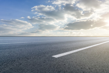 Asphalt road and sky cloud landscape
