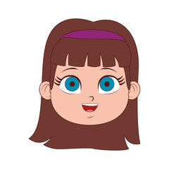 Beautiful girl face vector illustration graphic design
