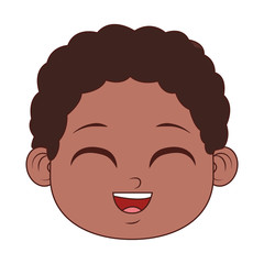 Cute boy face vector illustration graphic design