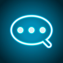 Simple text cloud. Linear, thin outline. Neon style. Light decor