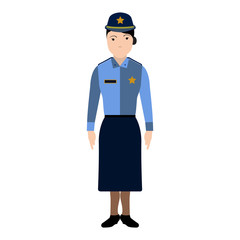Isolated police avatar