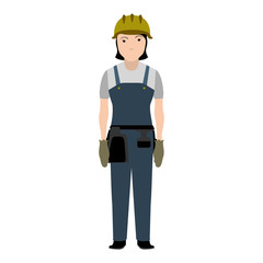 Isolated civil engineer avatar