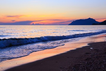 Corfu island sunset
