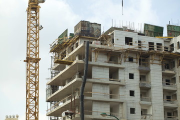 modern concrete construction site israel