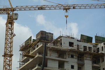 modern concrete construction site israel