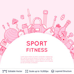 Sport and fitness background.
