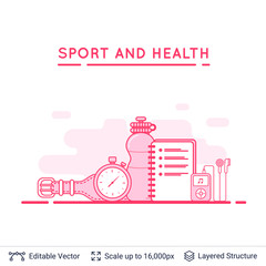 Sport and fitness background.