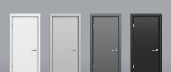 The doors of different colors