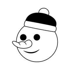 Snowman cartoon isolated vector illustration graphic design