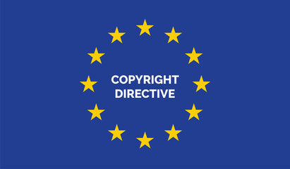 Copyright in the Digital Single Market concept on European Union flag