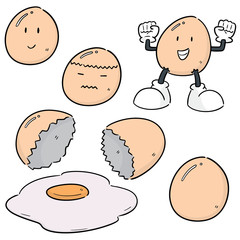 vector set of egg
