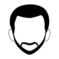 Young man faceless cartoon vector illustration graphic design