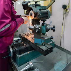 Heavy industry manufacturing factory, metal processing shop. Wor