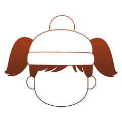 girl faceless with beanie hat vector illustration graphic design