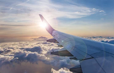 Muurstickers vliegen en reizen met vliegtuig © babaroga