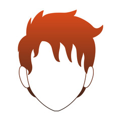 Young man faceless cartoon vector illustration graphic design