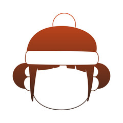 girl faceless with beanie hat vector illustration graphic design