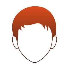 Young man faceless cartoon vector illustration graphic design