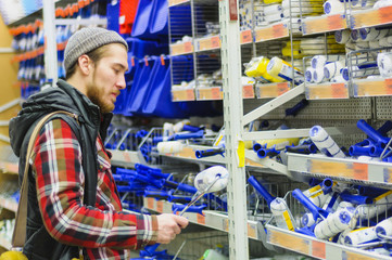 Man in a hardware store