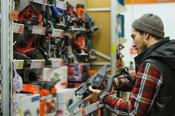 Man in a hardware store