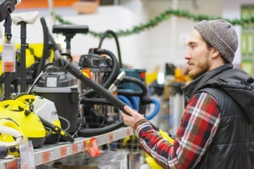 Man in a hardware store