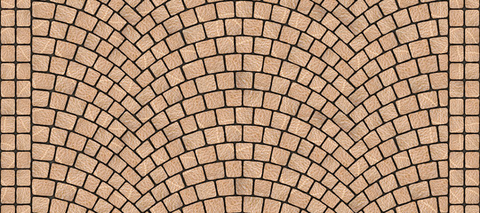 Road curved cobblestone texture 018