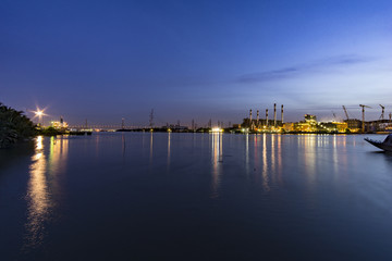 Power Plant-Power Supply in the morning.