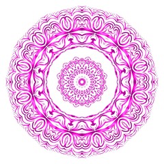 Mandala Style Vector Color Shapes. Abstract design. Fantastic decoration for fashion, holiday card, relax illustration