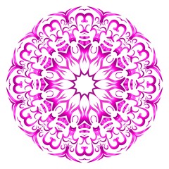 Mandala Style Vector Color Shapes. Abstract design. Fantastic decoration for fashion, holiday card, relax illustration