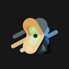 Flat design geometric infographics, arrow shape vector sticker or label, price tags, offer promotion badge, icon design, paper style layout for data graphic visualization step by step process, for